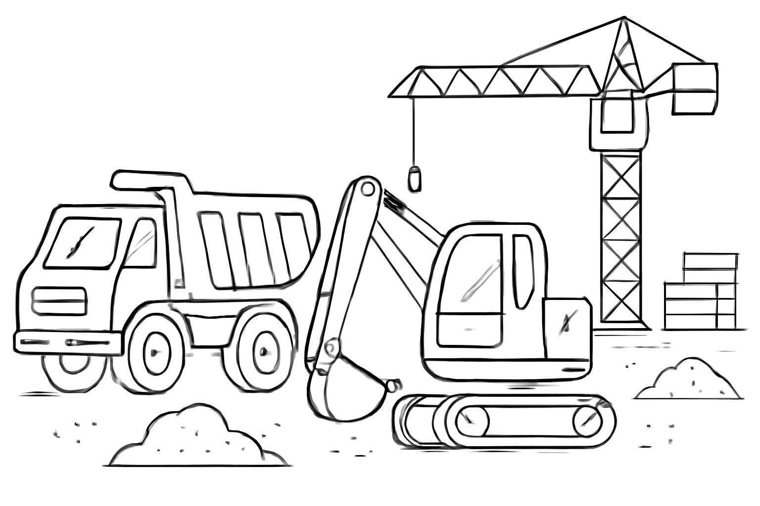 Trucks and Construction Machines