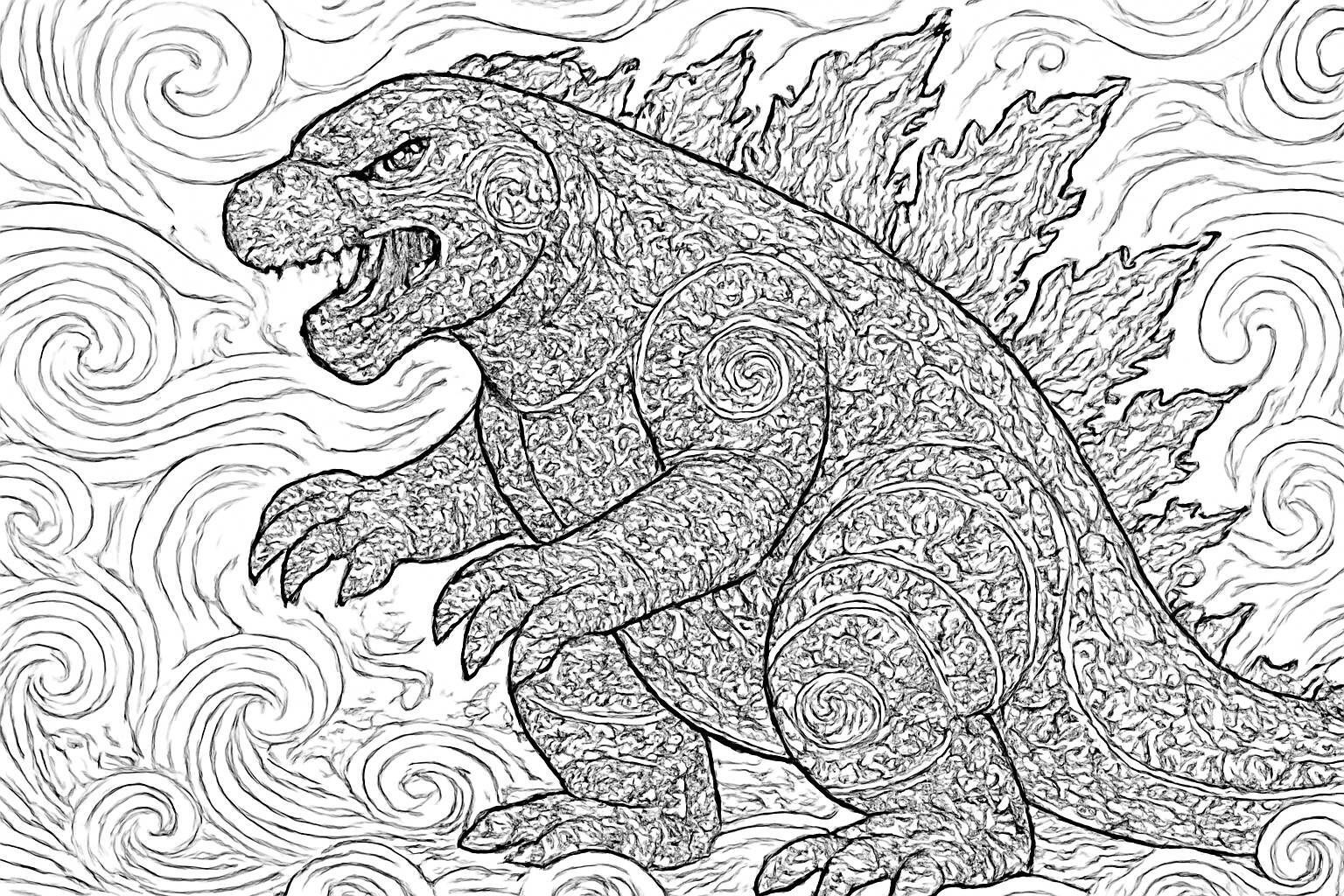 Artistic Godzilla