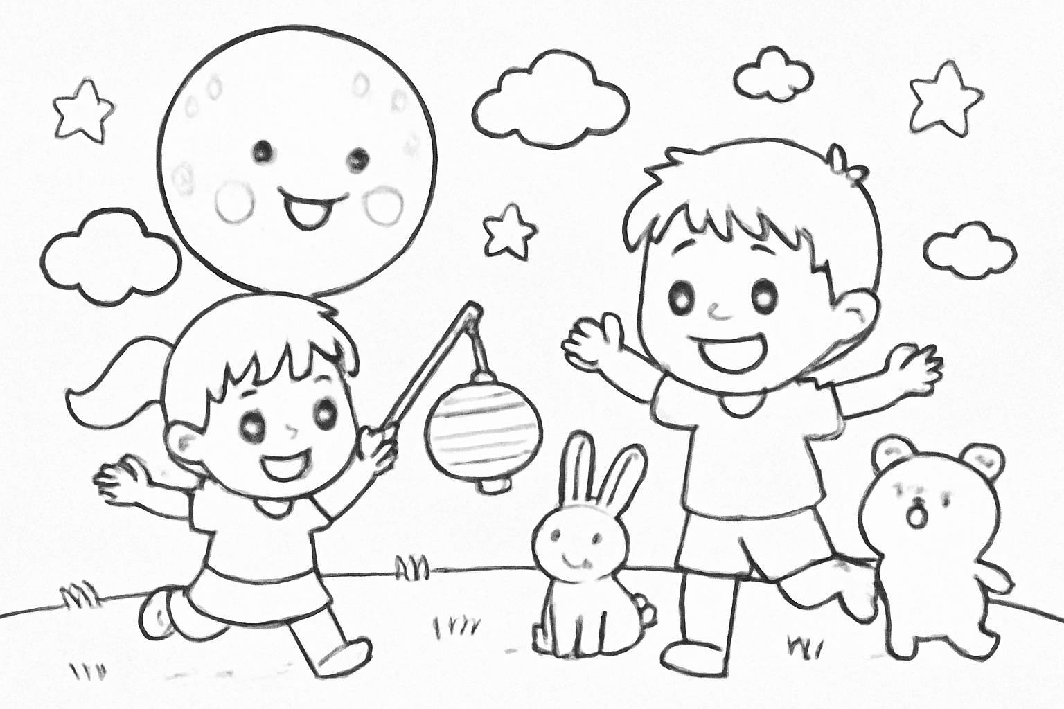 Cute Mid-Autumn Festival