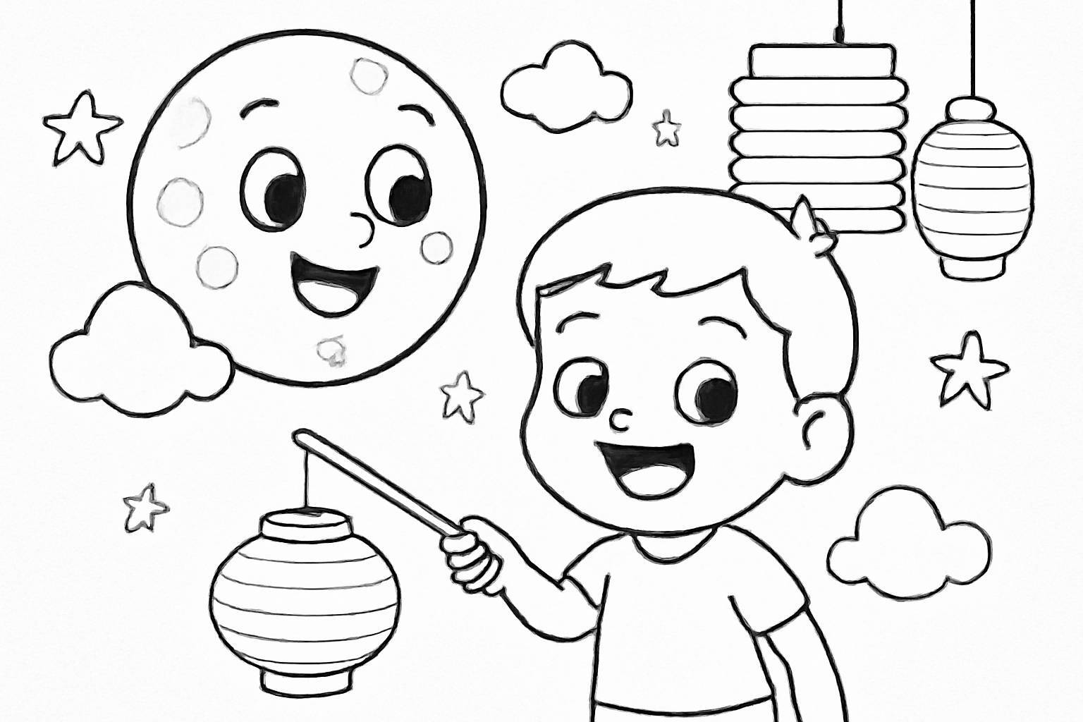 Cartoon Mid-Autumn Festival
