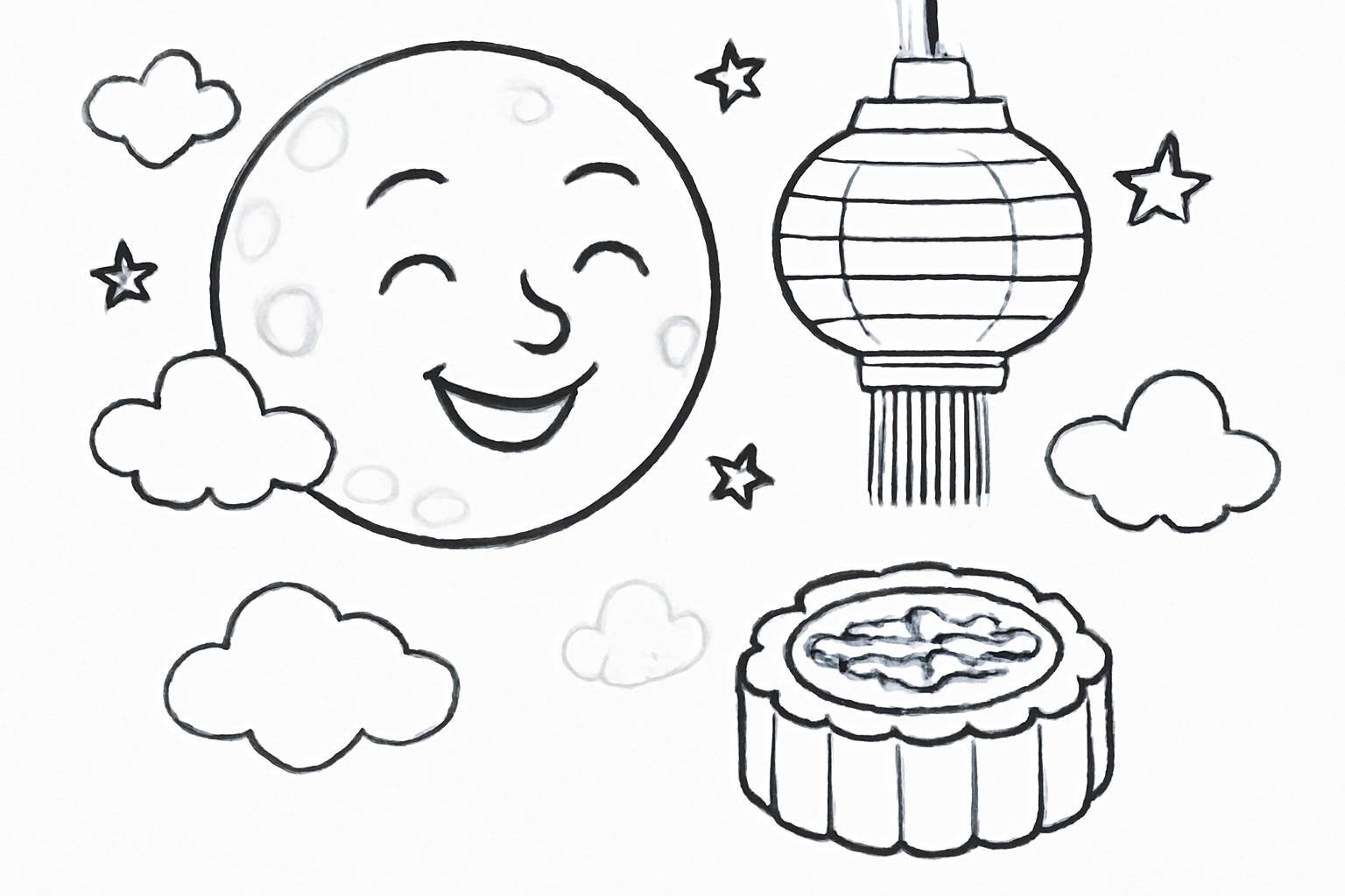 Mid-Autumn Festival Coloring Pages for Kids – Free PDF Download