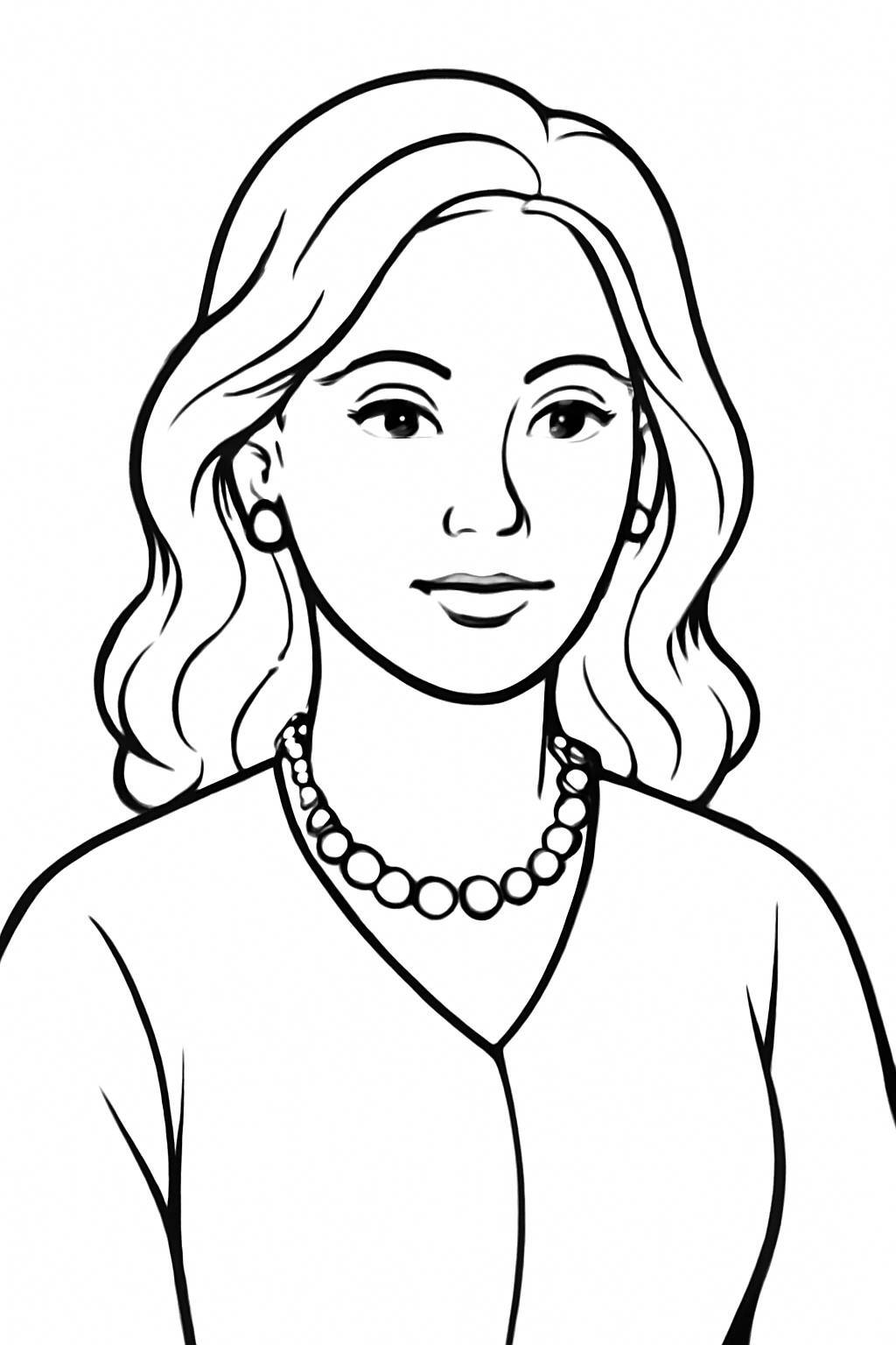 Mother Portrait Coloring Pages for Kids – Free PDF Download