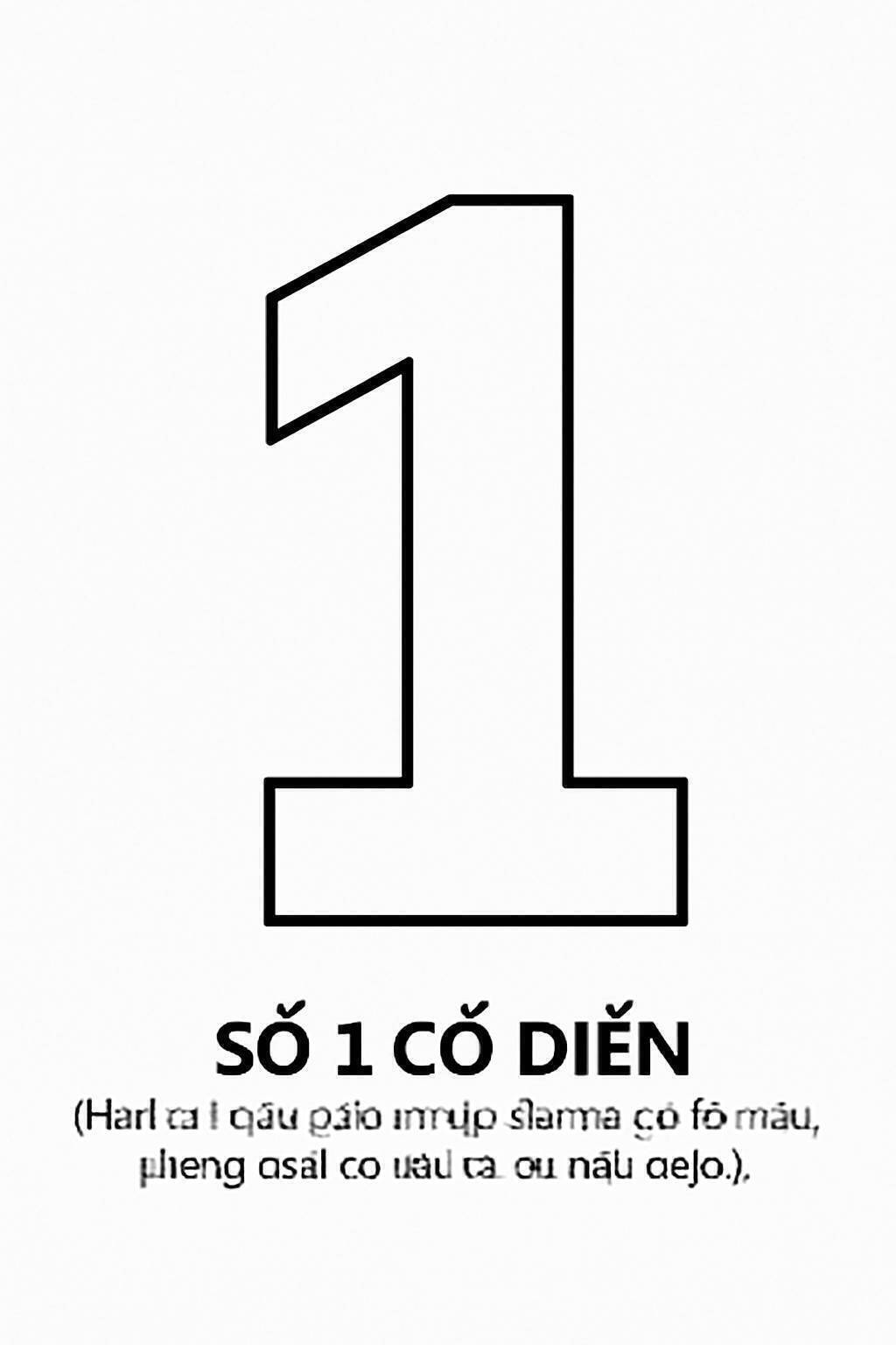 Number 1 Coloring Page for Kids - Free PDF Download
