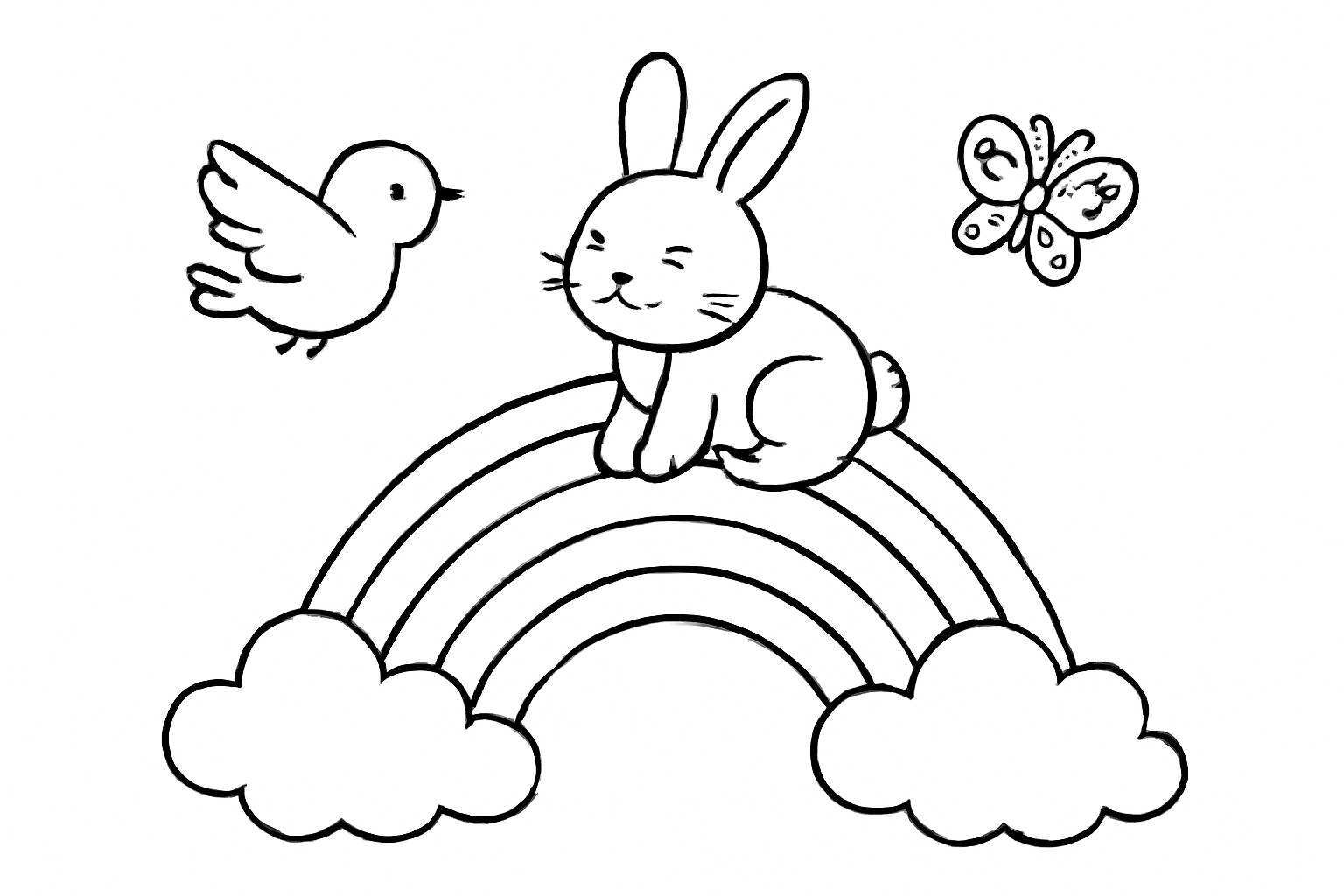 Rainbow with Animals