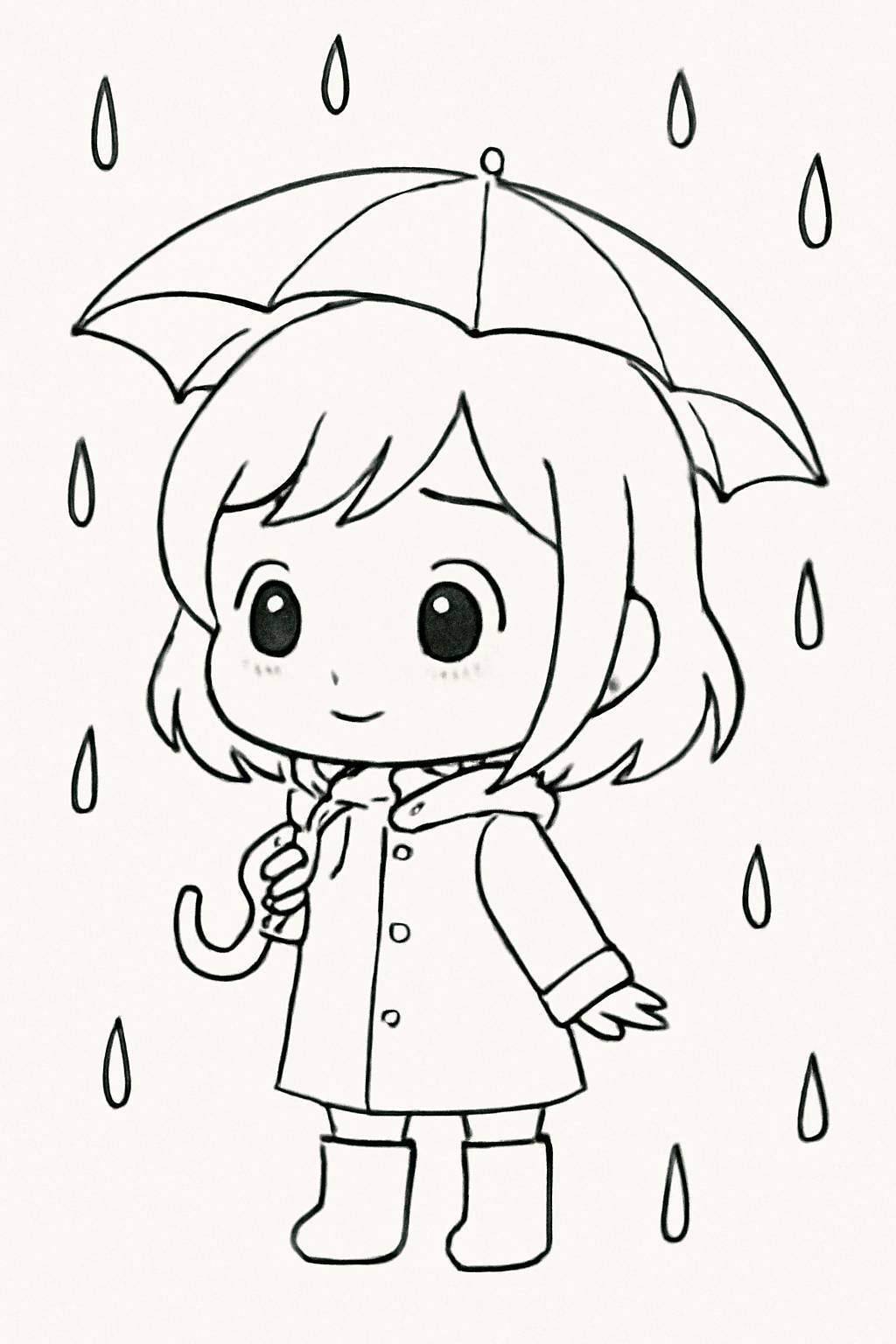 Rainy Day Coloring Pages for Kids – Fun and Playful Pictures