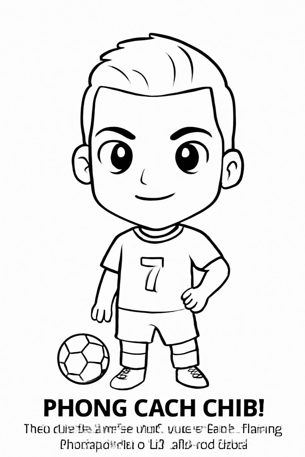 Ronaldo Coloring Page for Kids – Fun and Lively Ronaldo Pictures