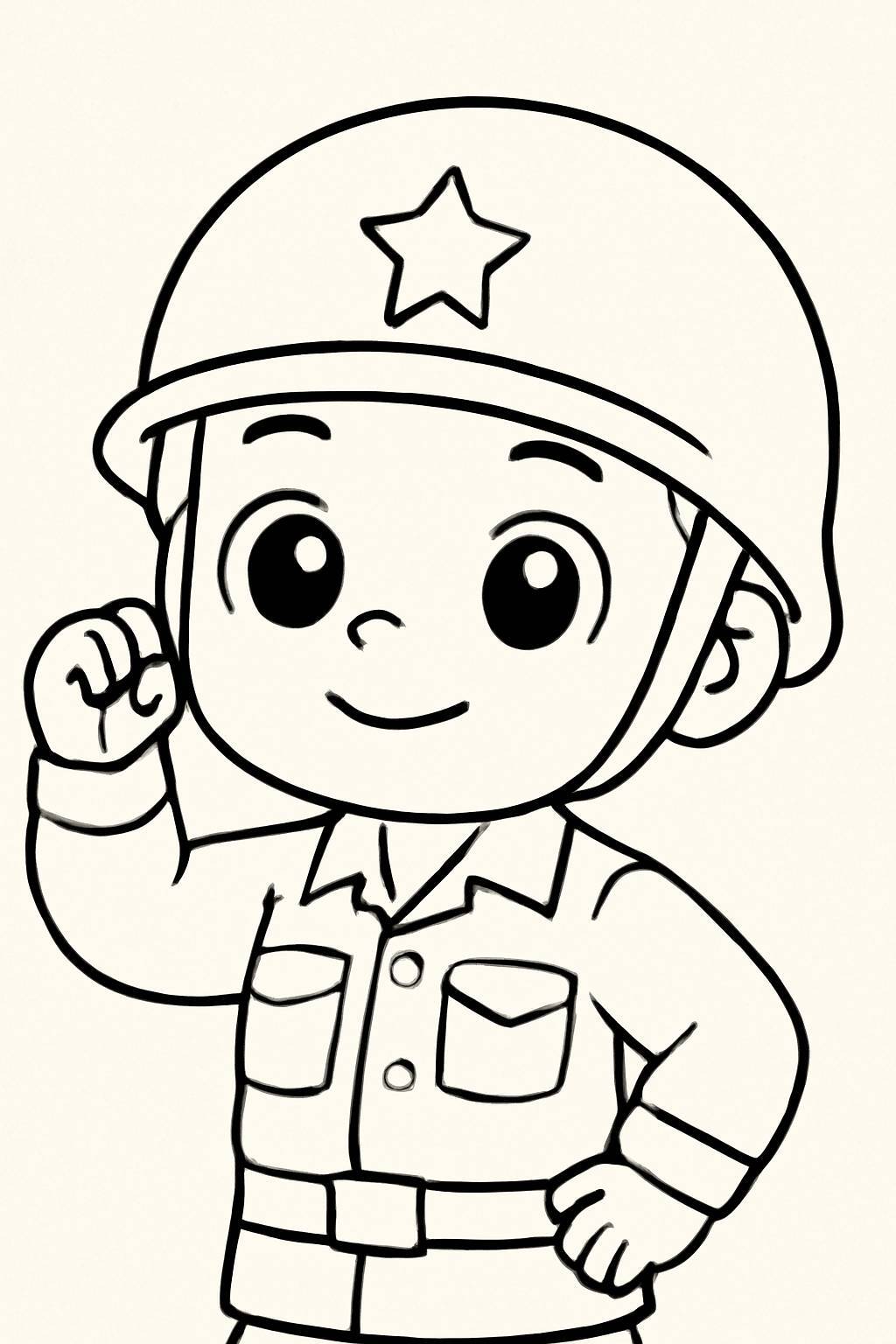 Soldier Marching Coloring Pages for Kids – Easy PDF Download