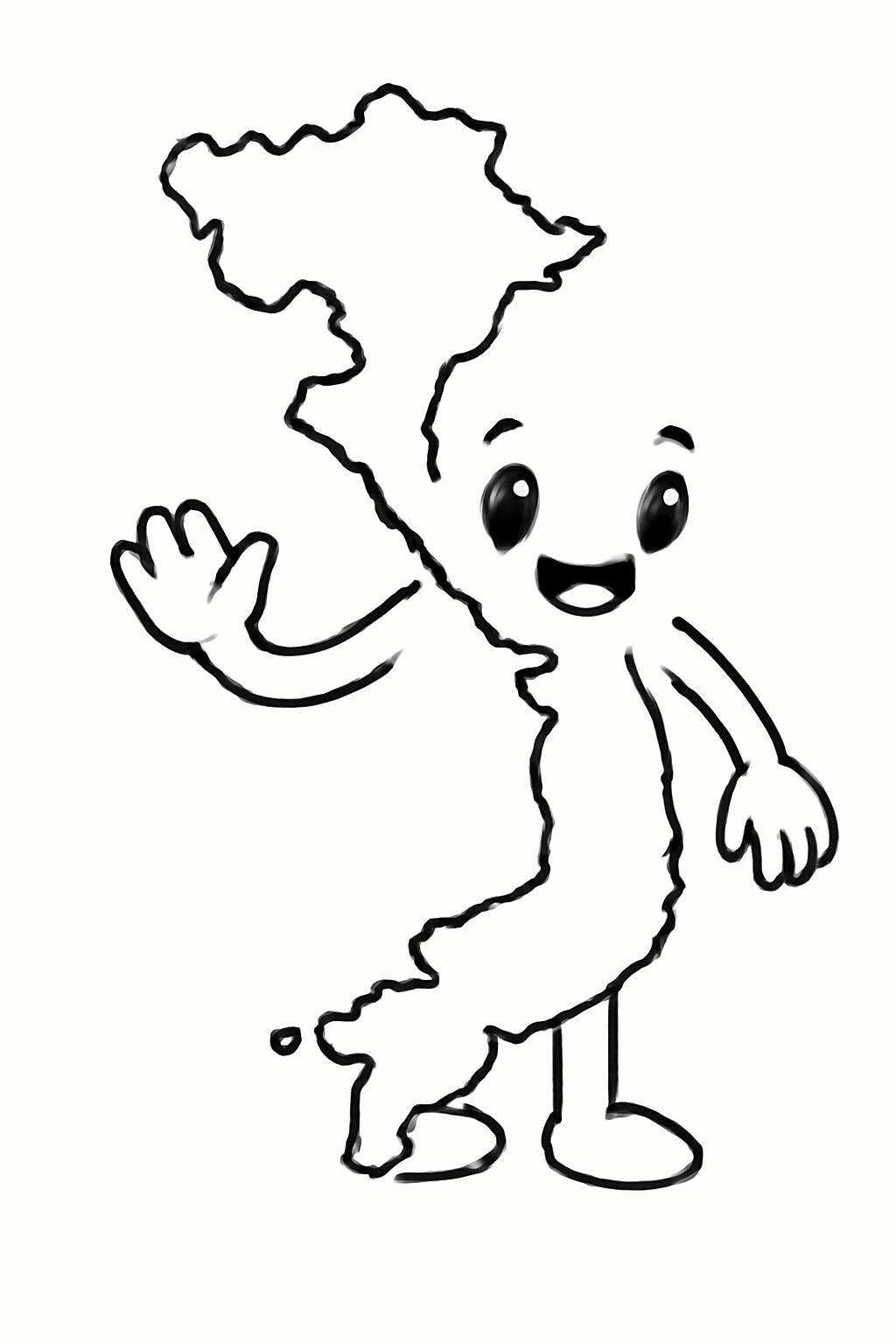 Cartoon Vietnam Map