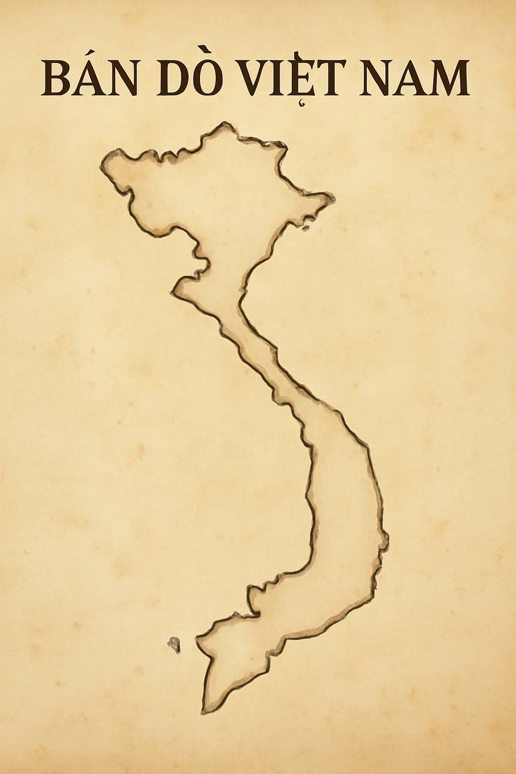 Vintage Map of Vietnam