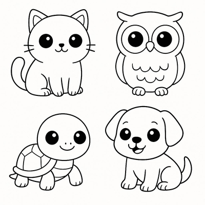 Animal Coloring Pages for Kids – Beautiful PDF Animal Coloring Sheets