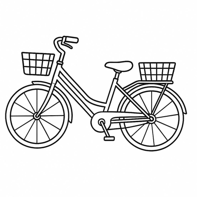Bicycle Coloring Pages for Kids – Printable Bicycle Coloring PDF