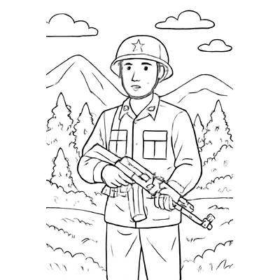 Coloring Pages of the Guard Soldier for Kids – PDF Coloring Sheets
