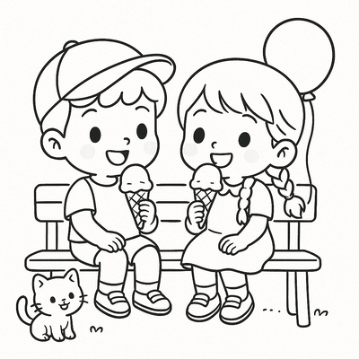 Cute Boy and Girl Coloring Pages 2026 for Kids to Practice Coloring
