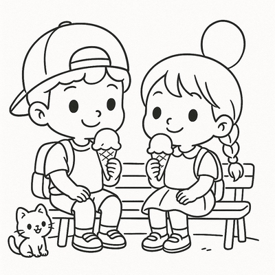 Cute Boy and Girl Coloring Pages 2026 for Kids to Practice Coloring