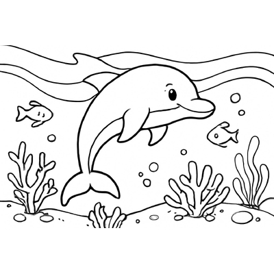 Dolphin Coloring Pages for Kids – Free PDF Download