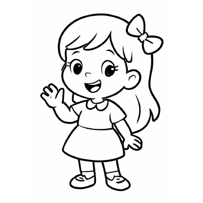 Girl Coloring Pages for Kids – Cute and Adorable Girl Pictures