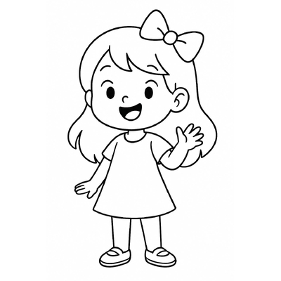 Girl Friend Coloring Pages for Kids – Free PDF Download