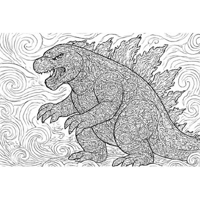 Godzilla Coloring Pages for Kids – Free PDF Download
