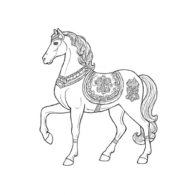 Horse Coloring Pages for Kids – Free PDF Download