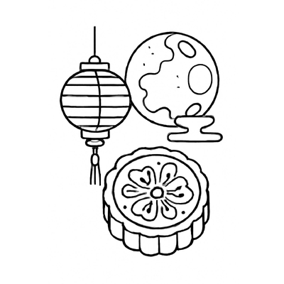 Mid-Autumn Festival Coloring Pages for Kids – Free PDF Download