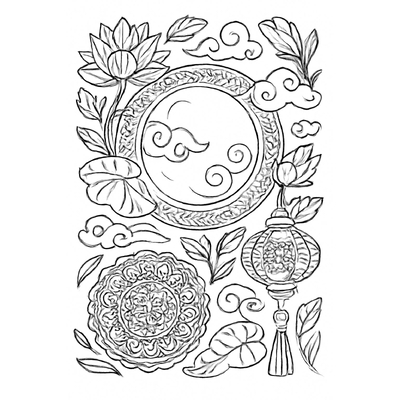 Mid-Autumn Festival Coloring Pages for Kids – Free PDF Download