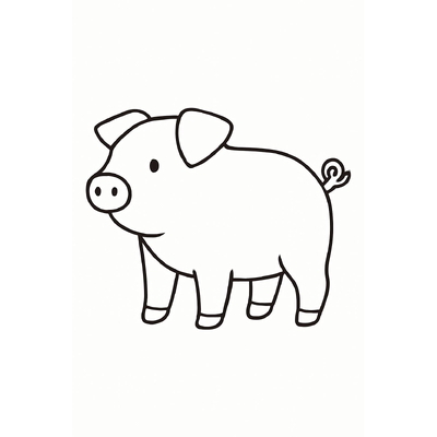 Pig Coloring Pages for Kids – Cute and Fun Piglet Pictures