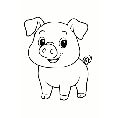Pig Coloring Pages for Kids – Cute and Fun Piglet Pictures
