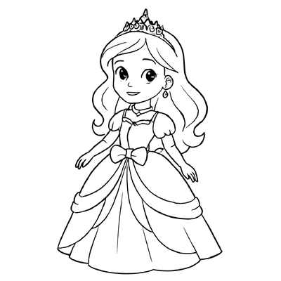 Princess Coloring Pages for Kids – Printable PDF
