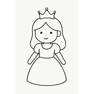 Princess Coloring Pages for Kids – Printable PDF