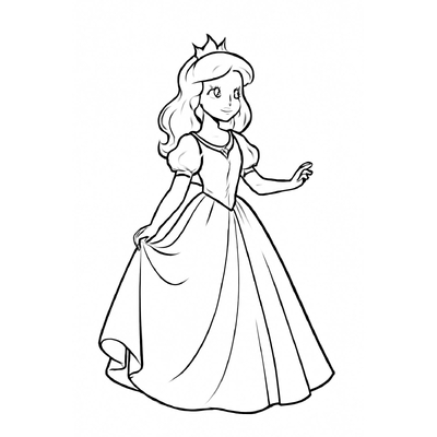 Princess Coloring Pages for Kids – Printable PDF