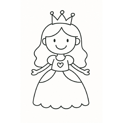 Princess Coloring Pages for Kids – Printable PDF