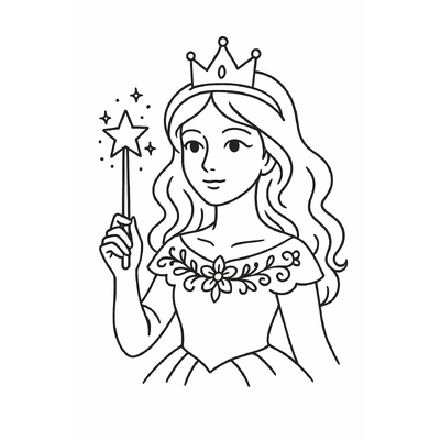 Princess Coloring Pages for Kids – Printable PDF