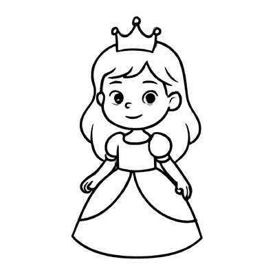 Princess Coloring Pages for Kids – Printable PDF