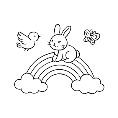 Rainbow Coloring Pages for Kids – Beautiful, Easy-to-Download PDF