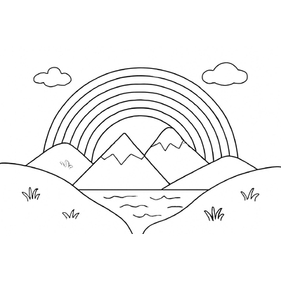 Rainbow Coloring Pages for Kids – Beautiful, Easy-to-Download PDF