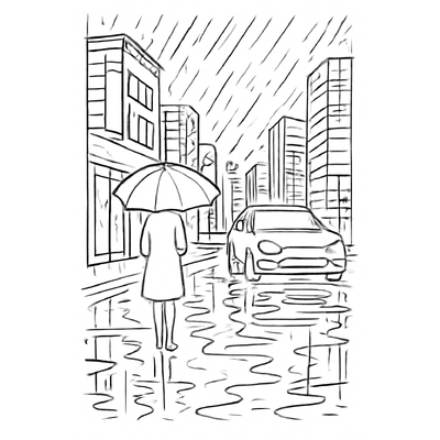 Rainy Day Coloring Pages for Kids – Fun and Playful Pictures