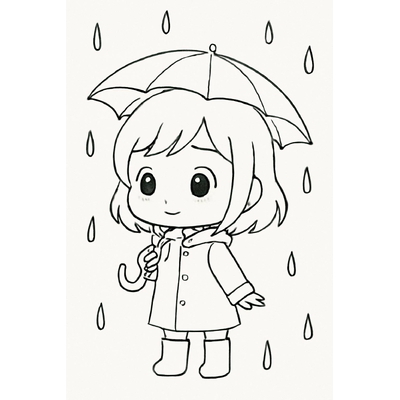 Rainy Day Coloring Pages for Kids – Fun and Playful Pictures