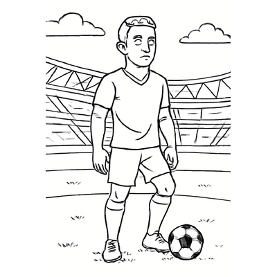 Ronaldo Coloring Page for Kids – Fun and Lively Ronaldo Pictures