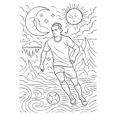 Ronaldo Coloring Page for Kids – Fun and Lively Ronaldo Pictures