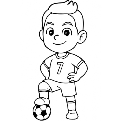 Ronaldo Coloring Page for Kids – Fun and Lively Ronaldo Pictures