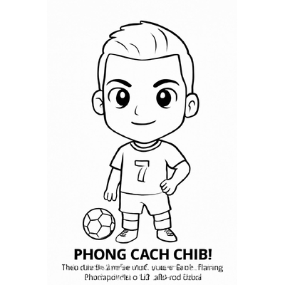 Ronaldo Coloring Page for Kids – Fun and Lively Ronaldo Pictures
