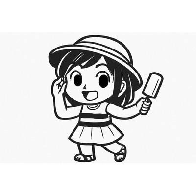 Summer Outfit Coloring Pages for Kids – Fun Summer Coloring Pictures