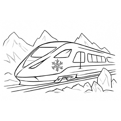 Train Coloring Pages for Kids – Free Download
