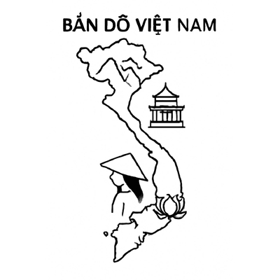 Vietnam Map Coloring Pages for Kids – Beautiful, Easy-to-Download PDF