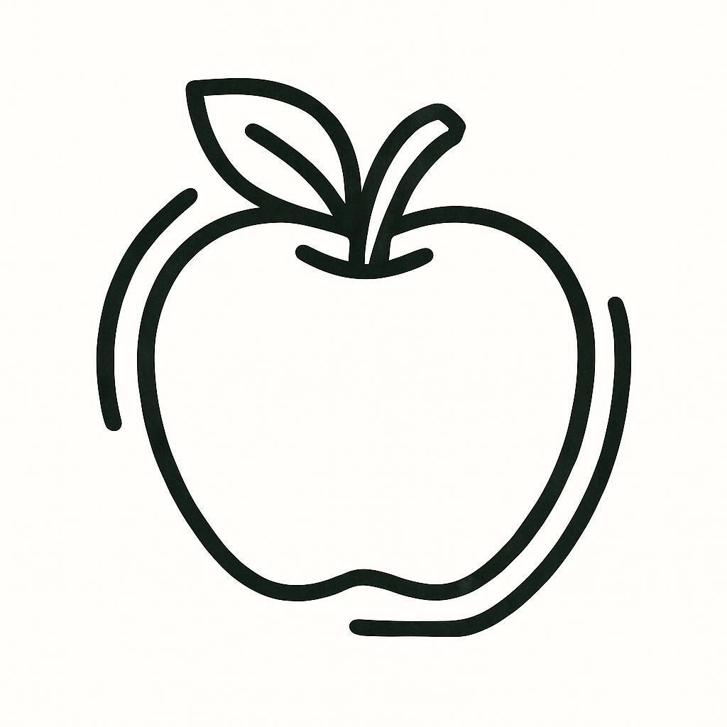 Modern Neon Apple