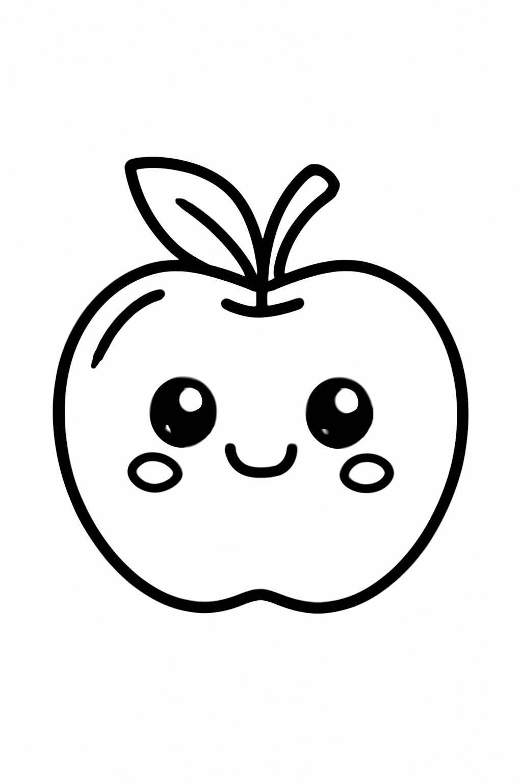 Vibrant Cartoon Apple