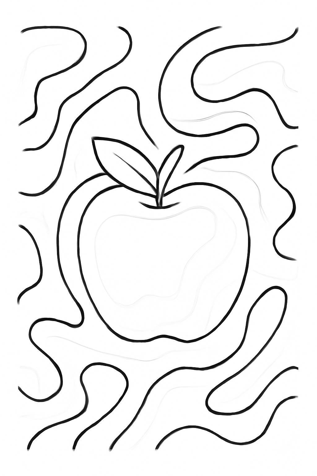 Abstract Artistic Apple