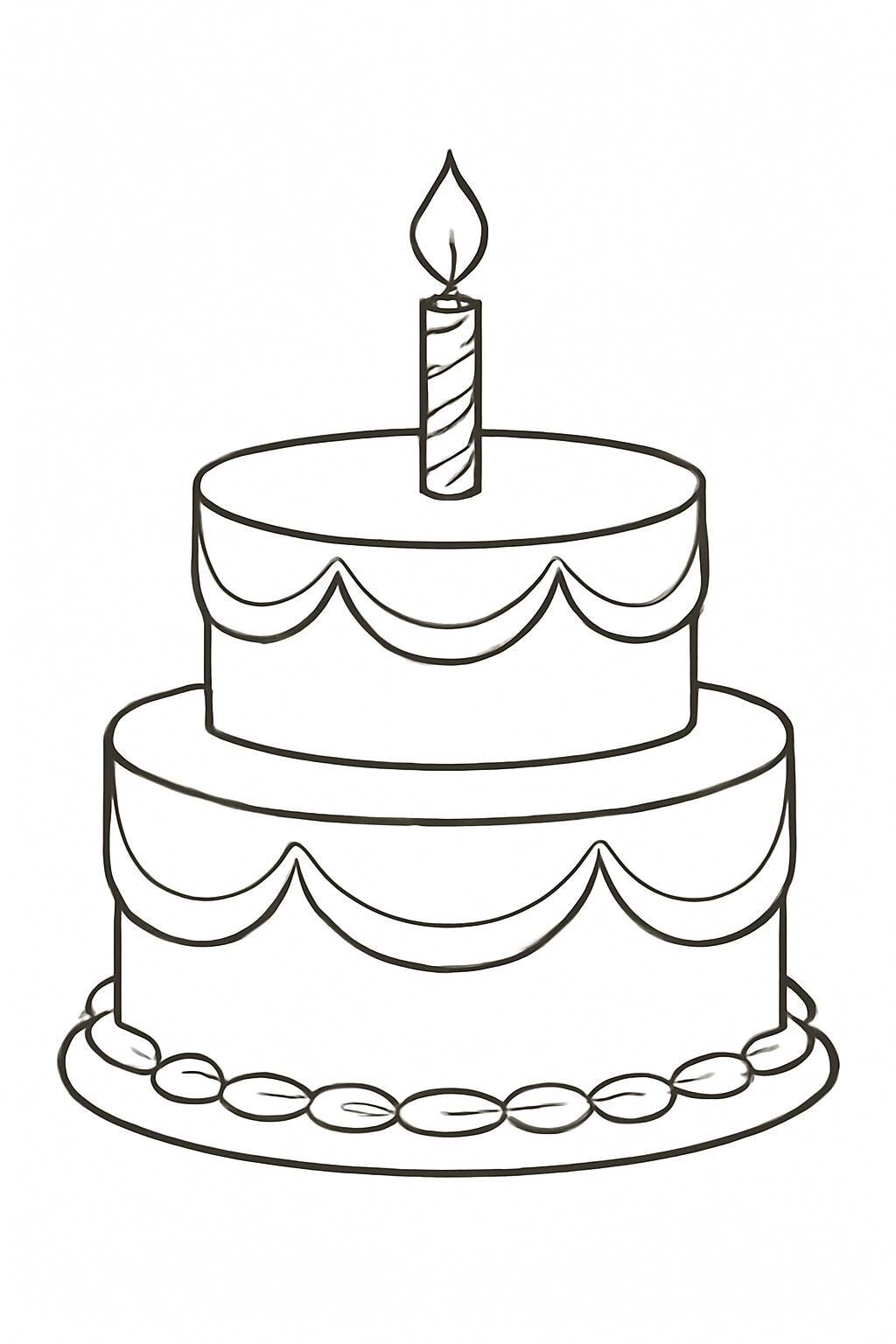 Vintage Birthday Cake