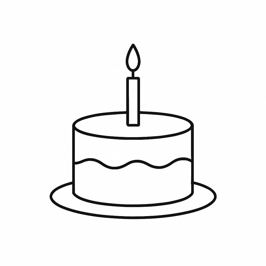Minimal Birthday Cake