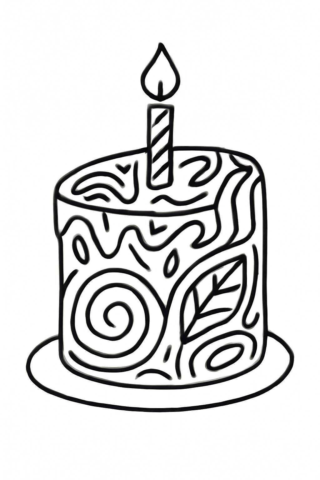 Birthday Cake Coloring Pages for Kids – Printable Cake Coloring PDF